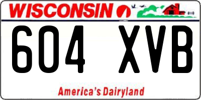 WI license plate 604XVB