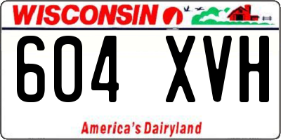 WI license plate 604XVH