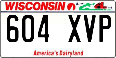 WI license plate 604XVP