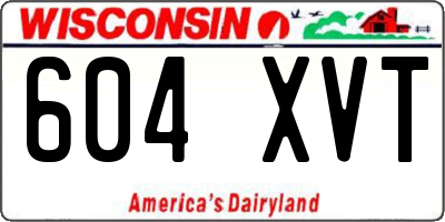 WI license plate 604XVT