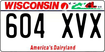 WI license plate 604XVX