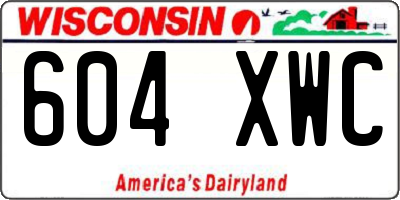 WI license plate 604XWC