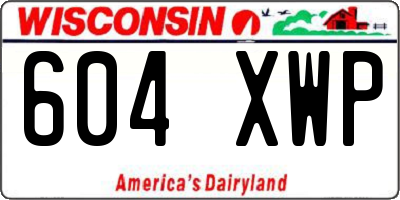 WI license plate 604XWP