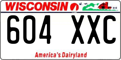 WI license plate 604XXC
