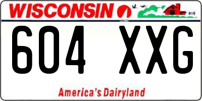 WI license plate 604XXG