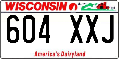 WI license plate 604XXJ