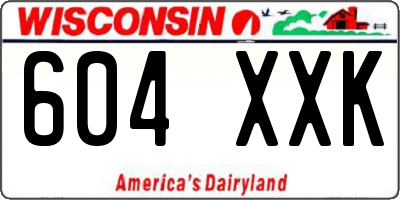 WI license plate 604XXK