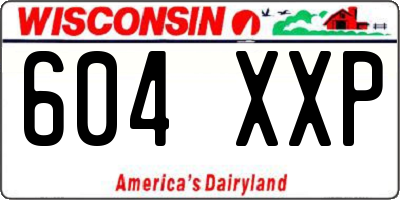 WI license plate 604XXP