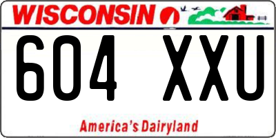 WI license plate 604XXU