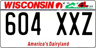 WI license plate 604XXZ