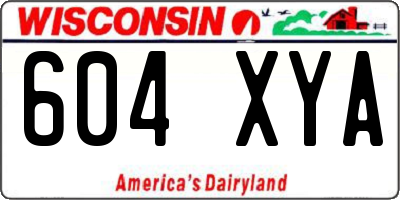 WI license plate 604XYA