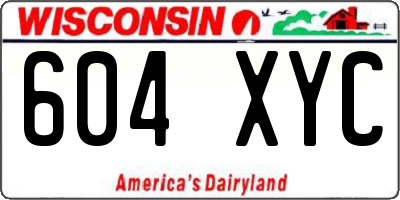 WI license plate 604XYC