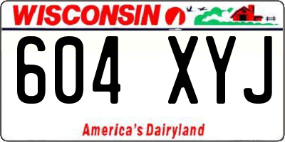 WI license plate 604XYJ