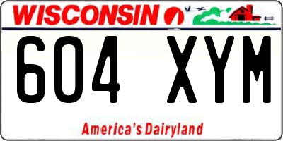 WI license plate 604XYM
