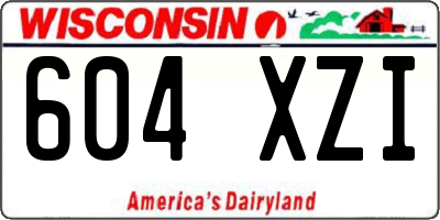 WI license plate 604XZI