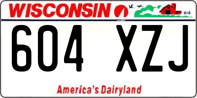 WI license plate 604XZJ