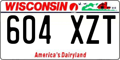 WI license plate 604XZT