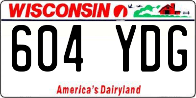 WI license plate 604YDG