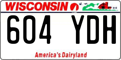 WI license plate 604YDH