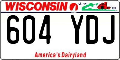 WI license plate 604YDJ