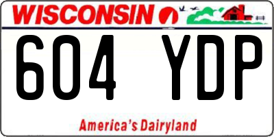 WI license plate 604YDP
