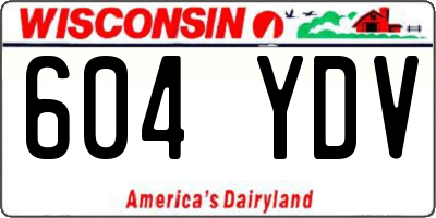 WI license plate 604YDV