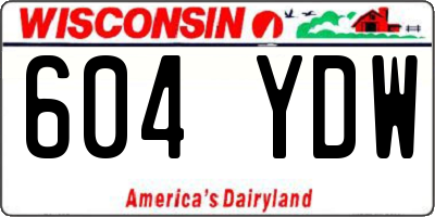 WI license plate 604YDW