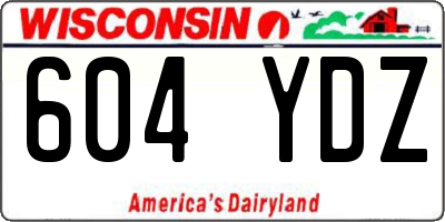 WI license plate 604YDZ