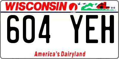 WI license plate 604YEH
