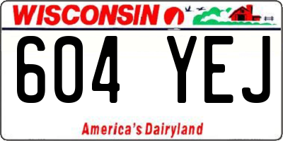 WI license plate 604YEJ