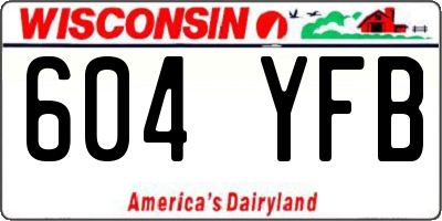WI license plate 604YFB