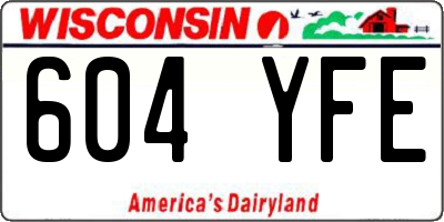 WI license plate 604YFE