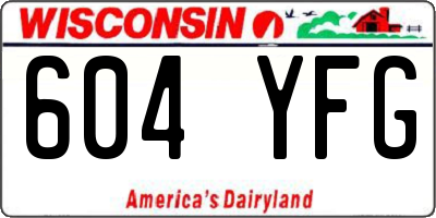 WI license plate 604YFG