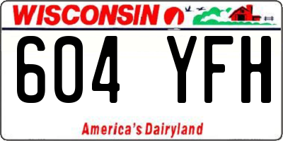 WI license plate 604YFH
