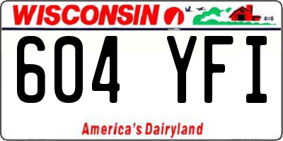 WI license plate 604YFI