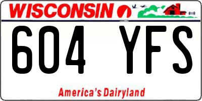 WI license plate 604YFS