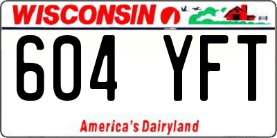 WI license plate 604YFT