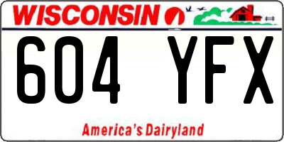 WI license plate 604YFX