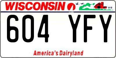 WI license plate 604YFY
