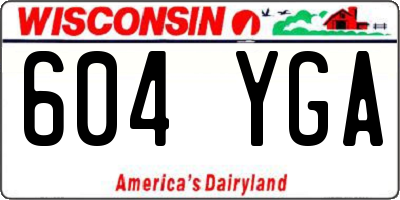 WI license plate 604YGA
