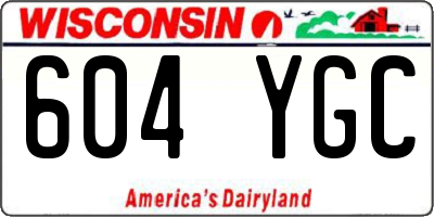 WI license plate 604YGC