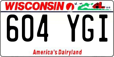 WI license plate 604YGI