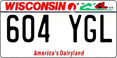 WI license plate 604YGL