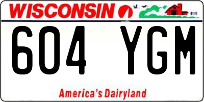 WI license plate 604YGM