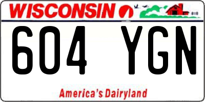 WI license plate 604YGN