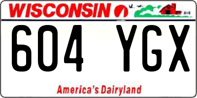 WI license plate 604YGX