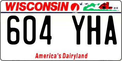 WI license plate 604YHA