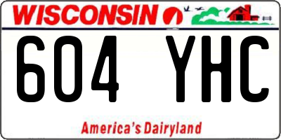 WI license plate 604YHC