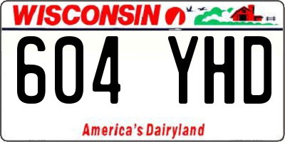 WI license plate 604YHD