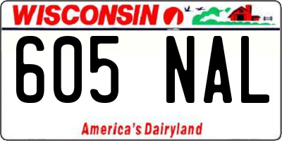 WI license plate 605NAL